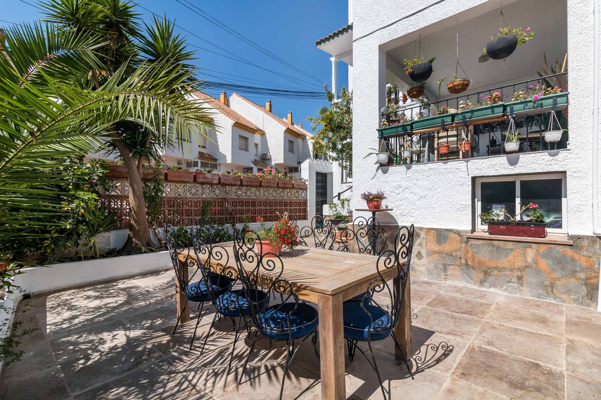 Garden dining area