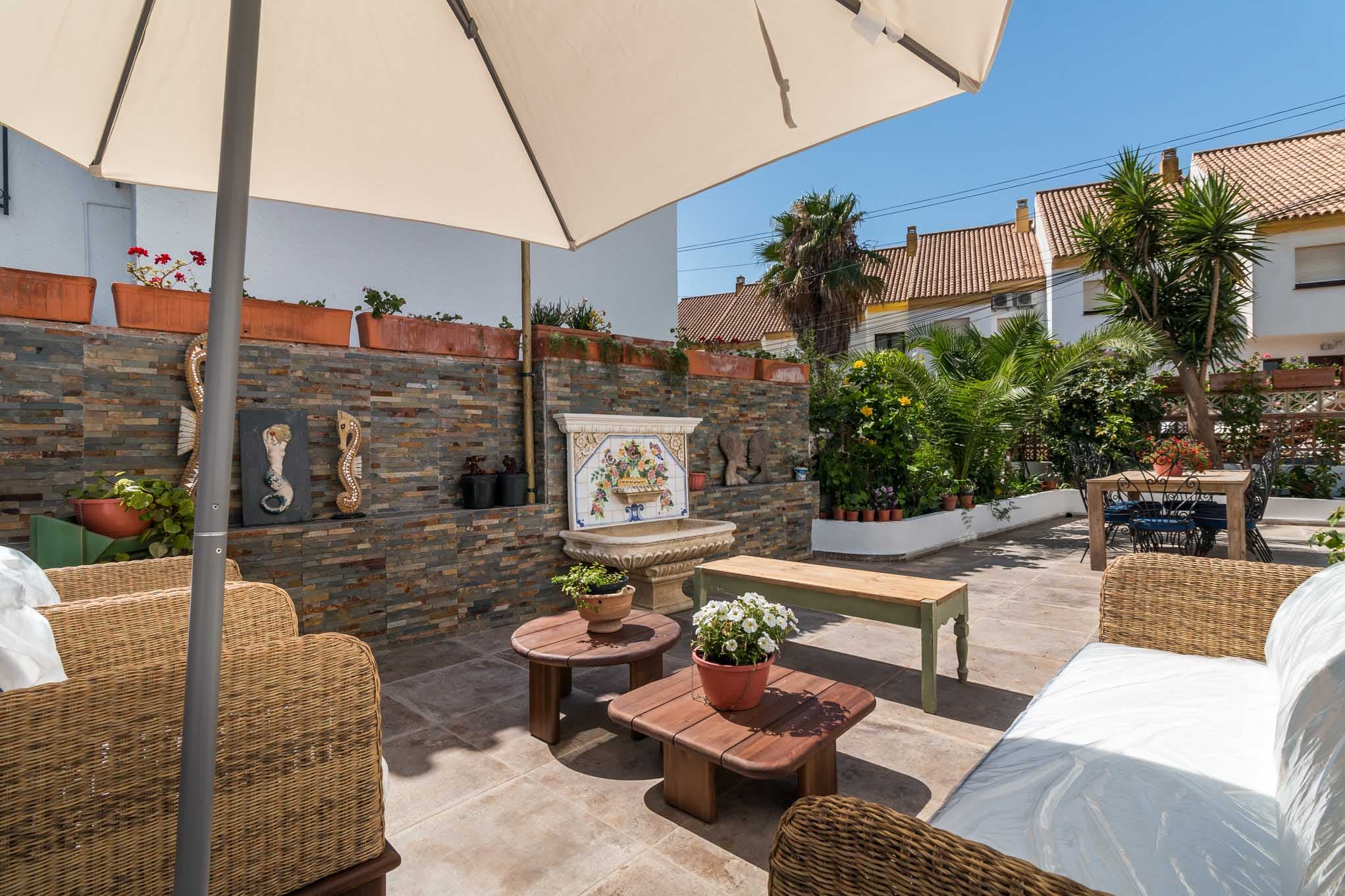 Garden sitting area